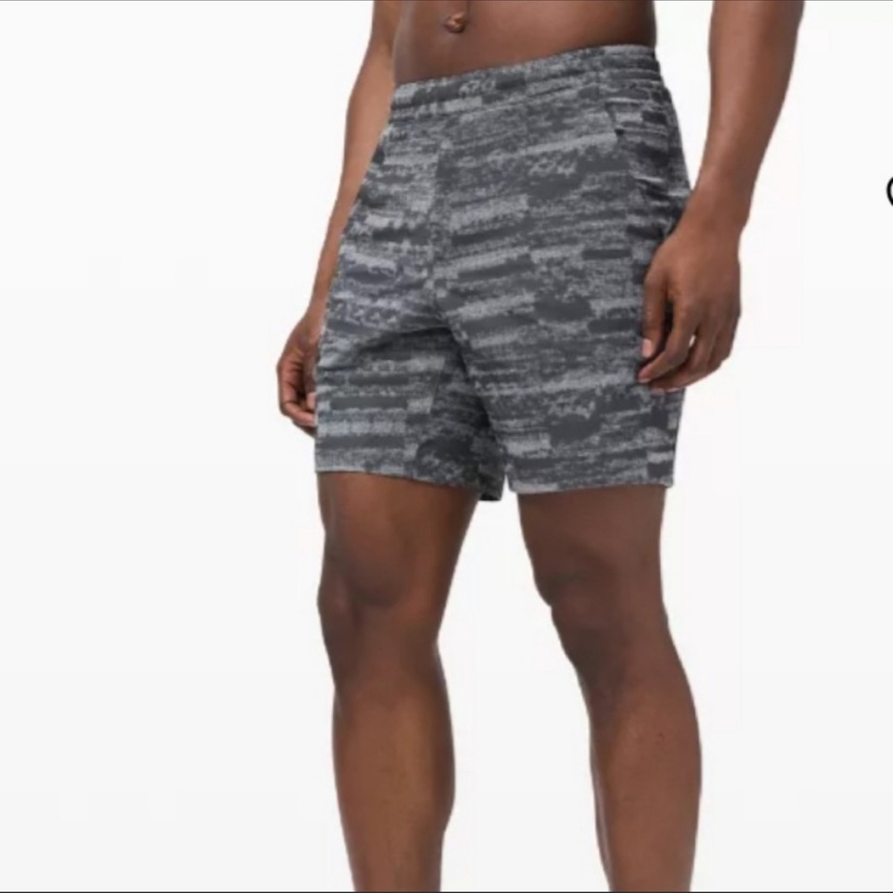 Lululemon Pace Breaker 7" Short Grey Jacquard LM7AS6S Unlined XL